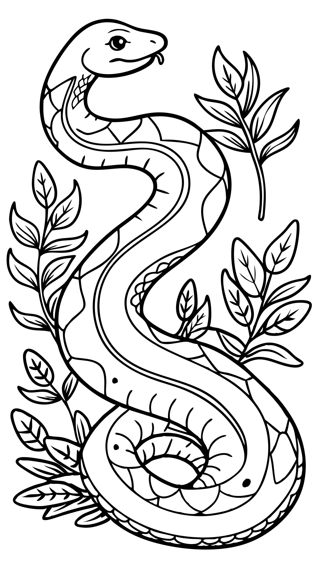 coloriage de serpent réaliste